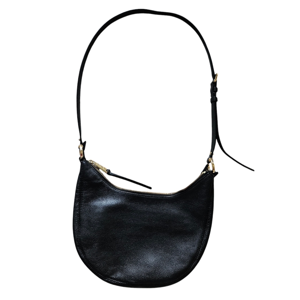 Michael Kors Black Rhea Crossbody Hipster Messenger Brass Black Genuine Leather - Picture 3 of 9